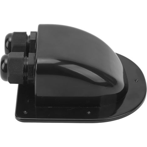 IP68 wetterfeste, wasserdichte Kabeleinführungsbox mit doppelter Kabeleinführung für Wohnmobil-, Boots- und Yachtdächer, schwarz (1/5)