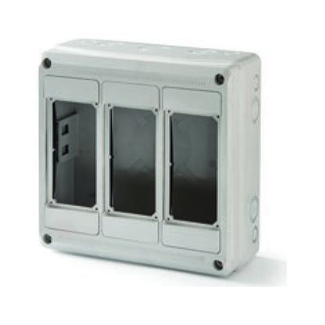 Fondo da parete, per 3 prese interbloccate verticale, serie 19 - Rosi RS3969 (1/5)