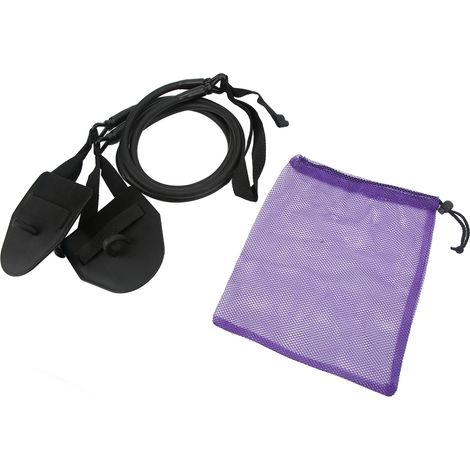 Bandes de résistance élastiques noires en latex pour renforcer les bras, accessoires de natation avec plaquettes. (1/5)
