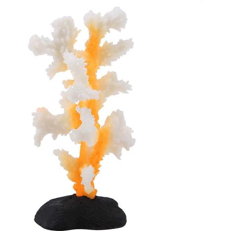 Corail Artificiel, Corail Lumineux Anémone Aquarium Silicone Simulation Plante Aquarium Aménagement Paysager Ornement (Yellow) (1/5)