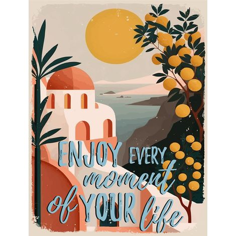 Signes Grimalt Placa De Metal Adorno Pared  Placa Pared Placas Metal Naranja 1x25x33cm 33603