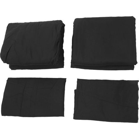 Ensemble de literie simple, doux et confortable, en fibres synthétiques de haute qualité, fait main, idéal pour l'hôtellerie et la maison, noir, taille US King (1/5)