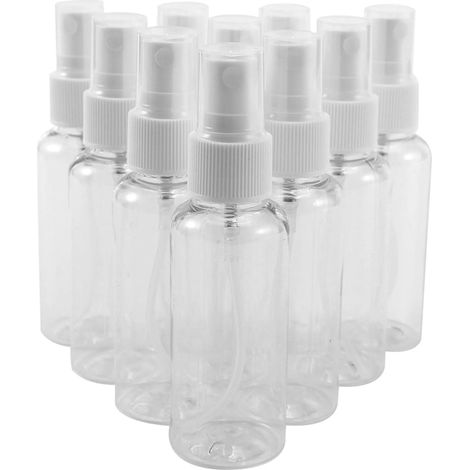 MINKUROW 10 Pack 50ml Botellas De Líquido Vacías Botellas De Spray De Perfume De Belleza De Viaje Vacías Transparentes (1/5)