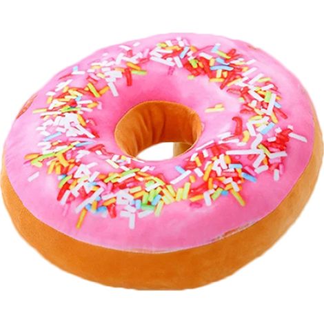 BEBUSINGOTO 1pc Niedliches Kissen in Donut-Form, dekoratives Stuhlkissen, Plüschtierkissen, 40 cm (1/5)