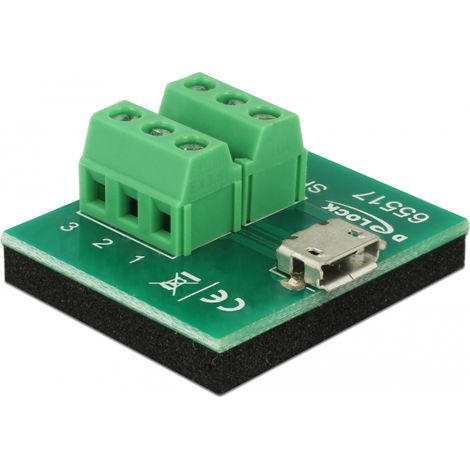 Delock adapter micro usb female  terminal bblock 6 pin