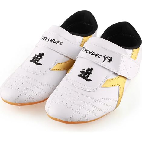 Chaussures légères de Taekwondo, Boxe, Kung Fu et TaiChi pour adultes et enfants (34 pouces (longueur intérieure 220 mm)) (1/5)