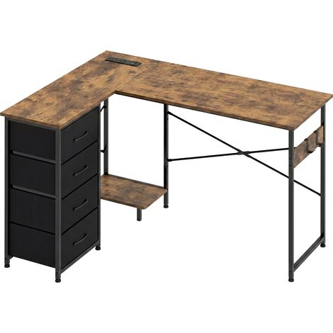 Levede L-shaped Office Desk Corner Computer Table with Storage USB Power Charing (1/5)