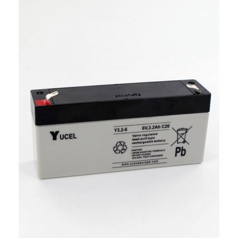 Batterie plomb 6v 3.2Ah Y3.2-6 YUCEL (1/2)