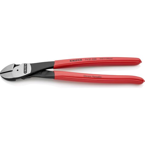 Knipex Tronchese Laterale per Meccanica Tipo Forte Bonderizzata Nera, Rivestiti in Resina Sintetica 250 Mm 74 21 250 (1/4)