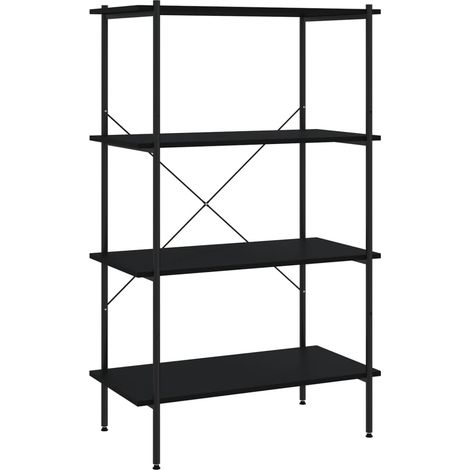 Maison Exclusive - Regal mit 4 Böden Schwarz 80x40x130 cm