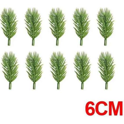 Branche Artificielle de Noël, Plante Verte pour Décoration de Guirlande d'Arbre de Noël et Jardin de Maison - 6cm, Lot de 20 Pièces