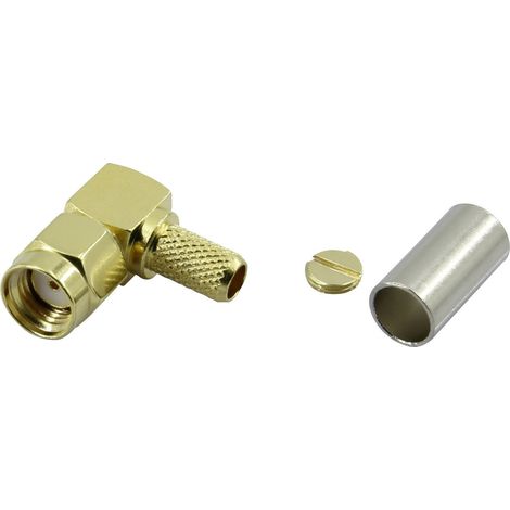 TRU COMPONENTS SMA-JWC-RG58 1372237 SMA-Reverse-Steckverbinder Stecker, gewinkelt 50 Ω 1 St.