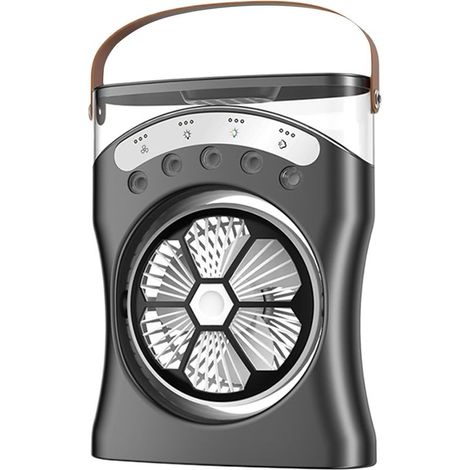 Ventilador de escritorio con humidificador, enfriador de aire portátil USB, luz nocturna integrada - KZQ (1/5)