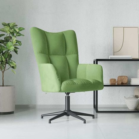 vidaXL Sillón de relax de terciopelo verde claro (1/5)