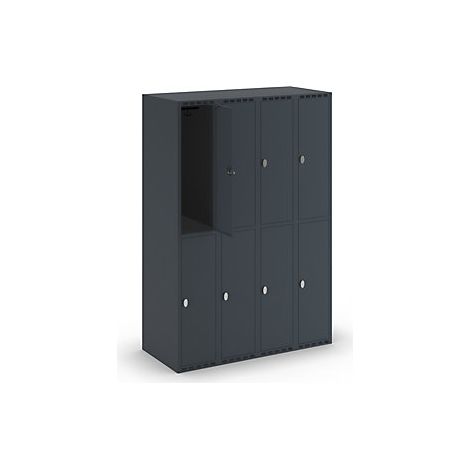 Taquilla de dos pisos Fydor  4 secciones  gris  A 1200 mm  4 (1/5)