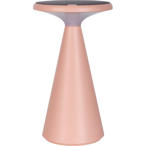 Lampe de Table Solaire à Poser Sans Fil Extérieur et Intérieur en Plastique Rose 20 cm - PANGIVO (1/5)