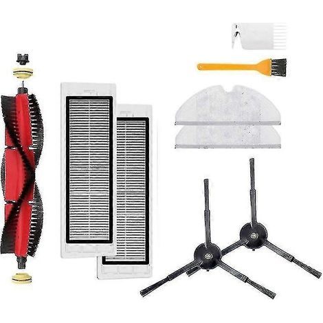 Accessoires pour aspirateur Xiaomi Roborock S6, S6 Pure et S6 Maxv : filtre HEPA lavable, brosse principale et brosse latérale. (1/5)