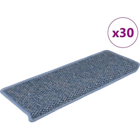 Stufenmatten Selbstklebend Sisal-Optik 30Stk. 65x21x4cm Blau