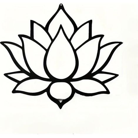 Décoration Métal.(28 x 24.5 cm, Fleur de lotus) (1/2)