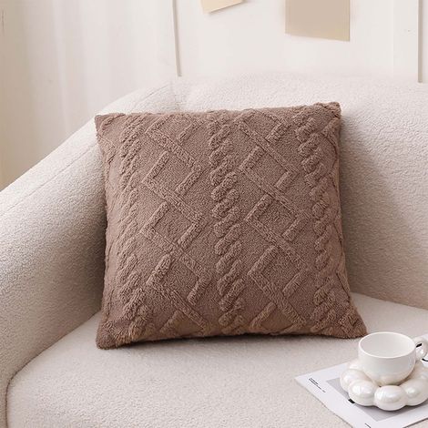 Coussin Décoratif - 40 x 40 cm - Polyester - Fermeture Éclair Invisible - Pour Salon Chambre Lit Extérieur - 1 Pièce (1/5)