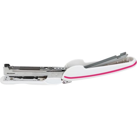 Agrafeuse bureau ABS rouge et blanche, ressort élastique, fournitures scolaires, matériel de bureau (1/5)