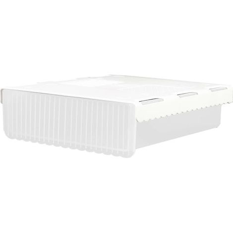 Selbstklebende Aufbewahrungsbox für unter den Schreibtisch, ideal für Klassenzimmer und Zuhause – 20 x 17 x 5,5 cm – Weiß (1/4)