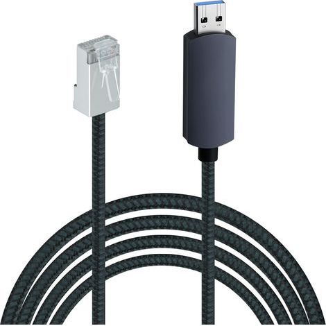 Wigearss Câble USB vers Ethernet, USB-A 3.0 vers RJ45 Ethernet CAT 6, Câble USB vers RJ45 LAN Gigabit, Compatible avec Ordinateur Portable, PC, MacBook, Windows, macOS, 2M (1/5)
