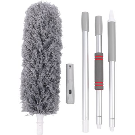 Poteau en alliage d'aluminium à 3 sections, plumeau extensible, tête pliable, toile d'araignée en Microfibre pour stores, plafond de voitures