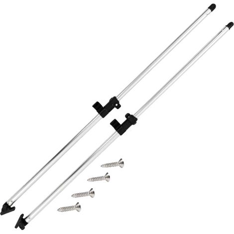 Postes de soporte ajustables para toldo bimini, fabricados en aluminio anodizado, altura regulable de 66 a 110 cm, ajuste universal para arcos de 3/4 de pulgada, incluye herrajes de montaje, construcc (1/5)