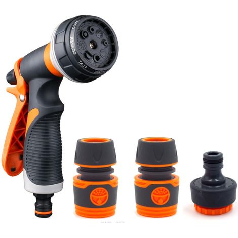 Pistolet pulvérisateur de jardin, 8 modes d'arrosage, pulvérisateur de jardin avec tuyau de 1/2'', pistolet pulvérisateur de jardin haute pression (1/5)