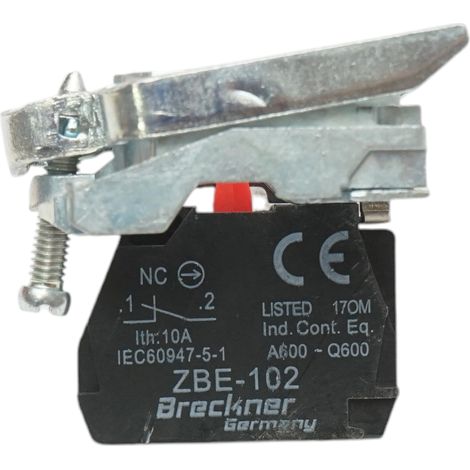 Elemento di blocco contatti ausiliari in metallo 1NC 240V/10A TB4 Breckner Germany (1/4)