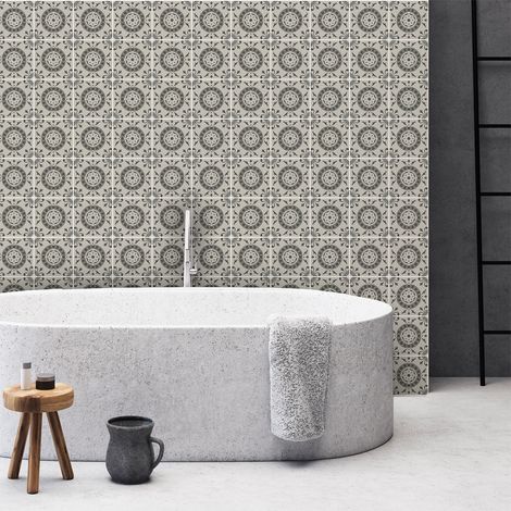 Sticker Mural Carrelage adhésif Cuisine Salle de Bain - 60 STICKERS CARRELAGES AZULEJOS EVANGELA - 60stickers10x10cm (1/5)