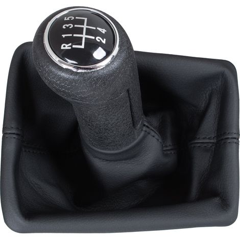 Audi A4 B8 07-15 schwarzer 5-Gang-Schaltknauf + schwarze Schaltmanschette (1/5)