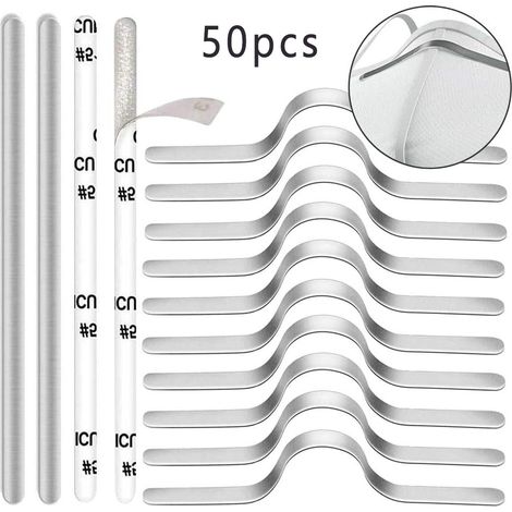 Nasenbügel - Aluminium - 90 mm - Selbstklebend - Für Mundschutz - 80 Stück (1/5)