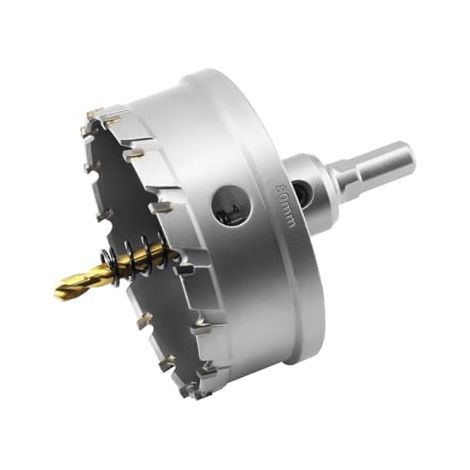 Scie cloche en carbure de 80 mm pour métaux, scie cloche professionnelle TCT pour métaux, acier inoxydable, fer, aluminium, laiton et plastique (1/5)