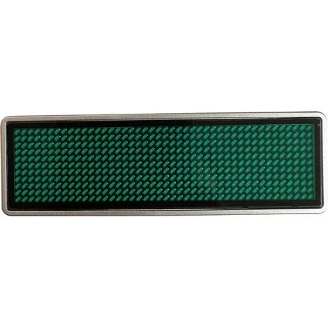 BADGE PORTE-NOMS LED 125907 VERT 44 X 11 PIXEL (L X H X P) 93 X 30 X 6 MM 1 PC(S) SERTRONICS (1/2)