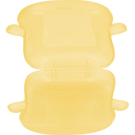 Quetschsichere, tragbare, transparente, quetschsichere Püree- und Saftbox, gelb (1/5)