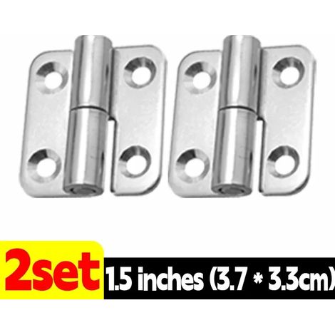 (1,5 pouces - Lot de 2) Charnière amovible à joint coulissant, en acier inoxydable, pour portes, armoires et placards de maison (1/5)