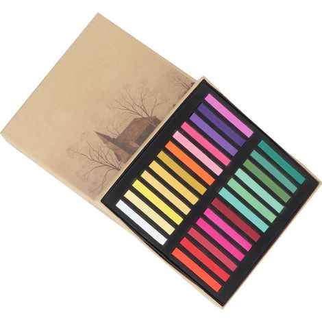 48 couleurs assorties pastel sec carré artiste croquis crayon de couleur multicolore lot (1/5)