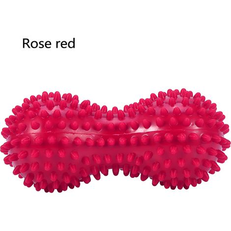 Boule de massage à pointes rose - Rouleau de fitness pour mobilité et soulagement des douleurs musculaires - Peanut ball antidouleur - Accessoire sport (1/3)
