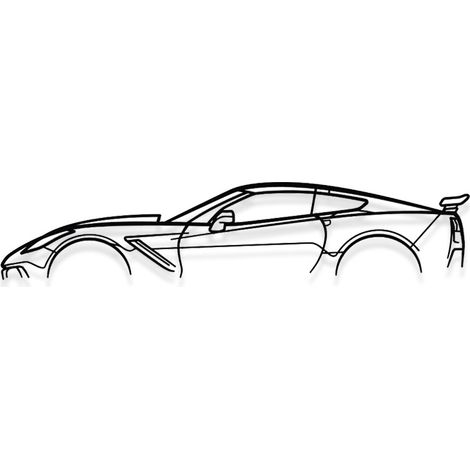 DECORACIÓN DE PARED DE METAL - CORVETTE C7 ZR1 - Decoración de pared - 100CM