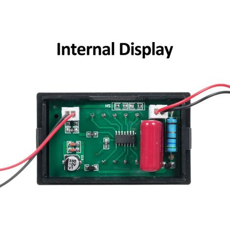 Multímetro digital de 60-500 V CA 100 A con transformador de corriente, mini amperímetro y voltímetro 2 en 1 con pantalla LED de doble indicador. Accesorios universales para automóviles. (1/5)