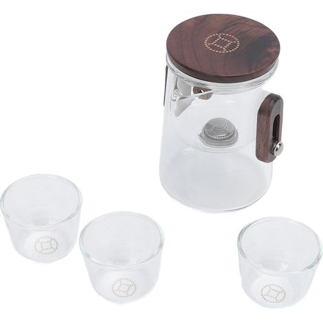 Théière en verre avec filtre magnétique 330 ml, idéale pour la maison, le jardin ou le bureau. Elle est fournie avec un filtre pour 3 tasses. (1/5)