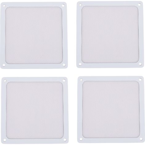 Filtre à poussière pour ventilateur PC, cadre magnétique, maille fine en PVC, grilles de ventilation pour boîtier PC ou poulailler, 14 x 14 cm, lot de 4, blanc (1/5)