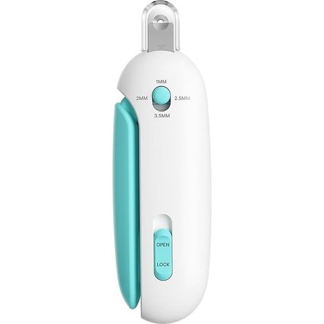 Coupe Griffes Chat et Chien Sécurisé avec Lime à Ongles Cachée, Coupe Ongle Chat Ergonomique pour des Pattes, Coupe Griffe Lapin Pratique, Accessoire de Toilettage Maison Bleu 1 Pièce (1/5)