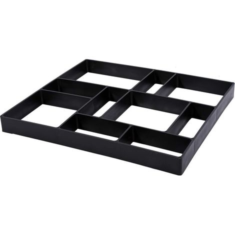 Moule a Pavé Beton Jardin Moule a Beton DIY Iron Réutilisable Moules Béton Moule a Pavage Moule Beton Dalle Moule à Chemin Béton pour Chemin Terrasse Allée Patio Jardin 45 x 40 x 4cm Noir