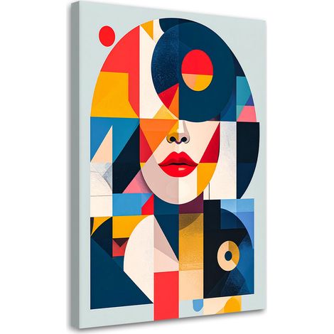 Wandbild Abstraktion Frau Bauhaus 40x60 cm (1/5)