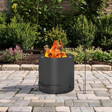 Brasero negro en acero 45 x 45 x 42 cm (1/5)