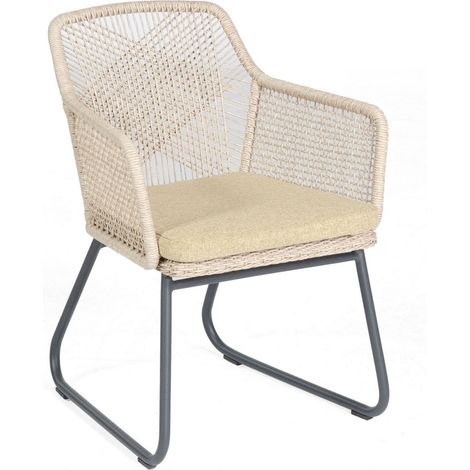 Sonnenpartner Couture Garten-Sessel Gartenstuhl white-shell Alu mit Polyrattan (1/5)