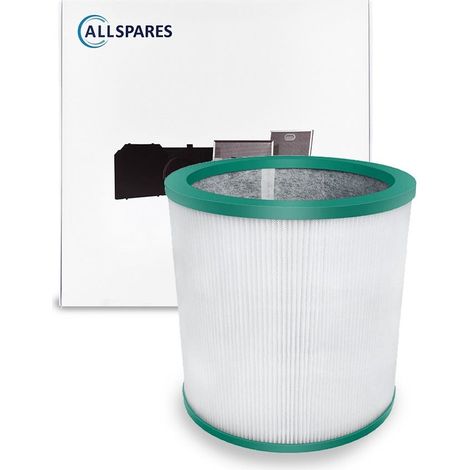 Filtro HEPA 360° AllSpares para purificadores de aire compatibles con Dyson TP02 / TP01 (Ø187x189mm)